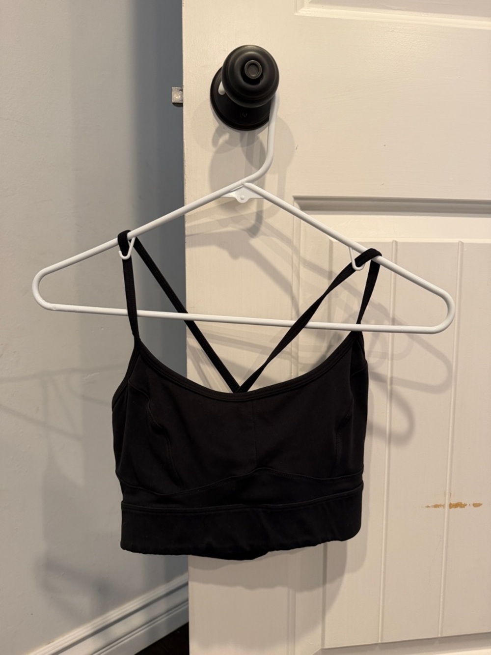 Varley Black Strappy Crop Bralette - Women Intimates